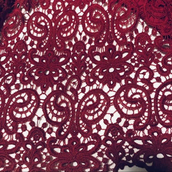 Plus Size 22/24 Lane Bryant Jacquard Lace Tank Top Red - Picture 10 of 11